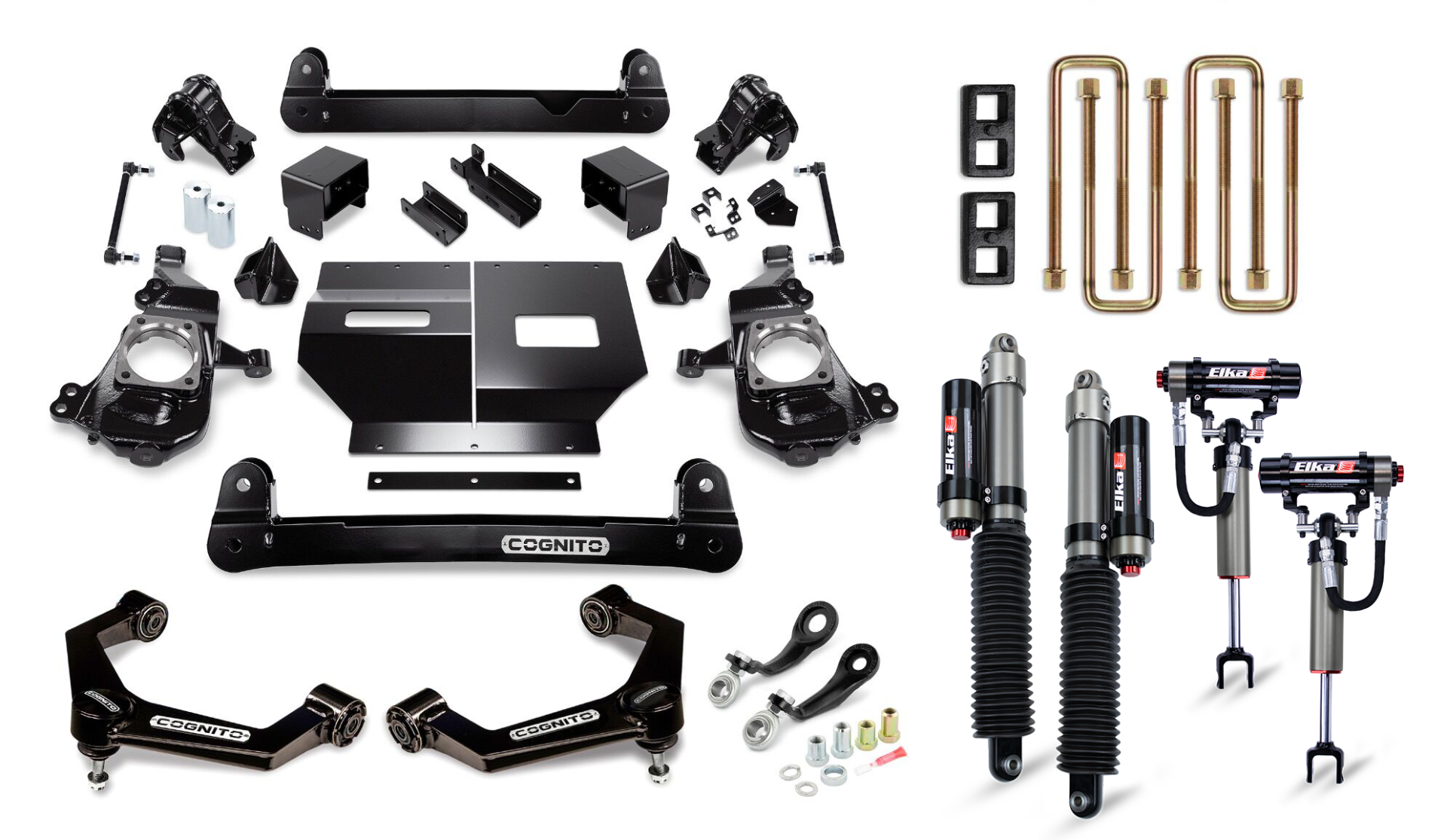 Cognito 4Inch Elite Lift Kit with Elka 2.5 Reservoir Shocks for 20