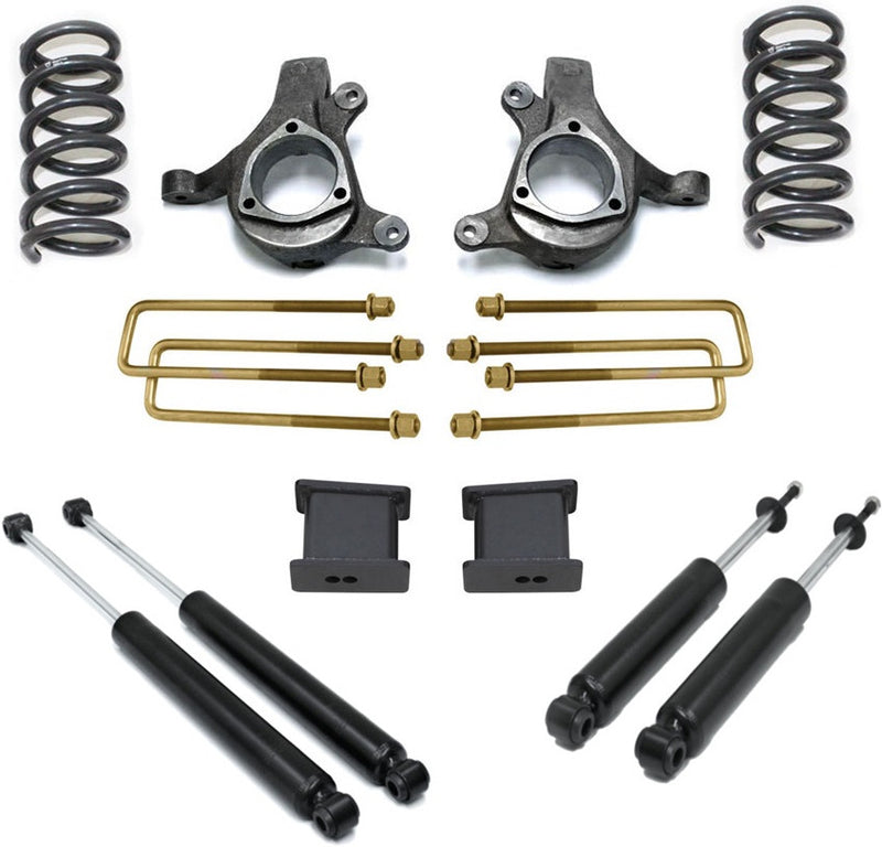 MaxTrac - 1999-2006 Chevy Silverado 1500 2wd 8 Cyl 5" Front 3" Rear Lift Kit W/ MaxTrac Shocks