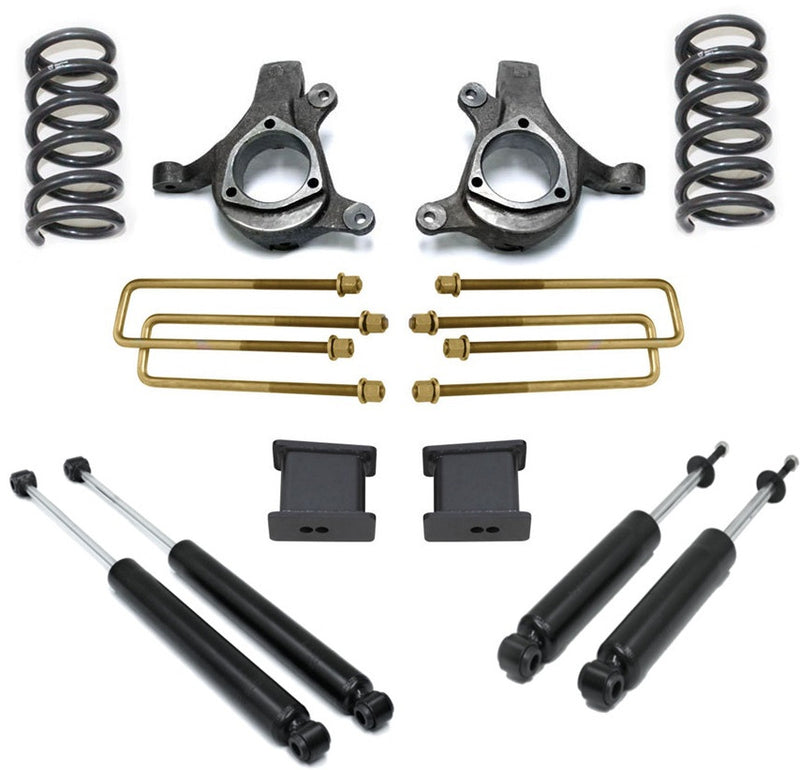 MaxTrac - 1999-2006 Chevy Silverado 1500 2wd 6 Cyl 5" Front 3" Rear Lift Kit W/ MaxTrac Shocks