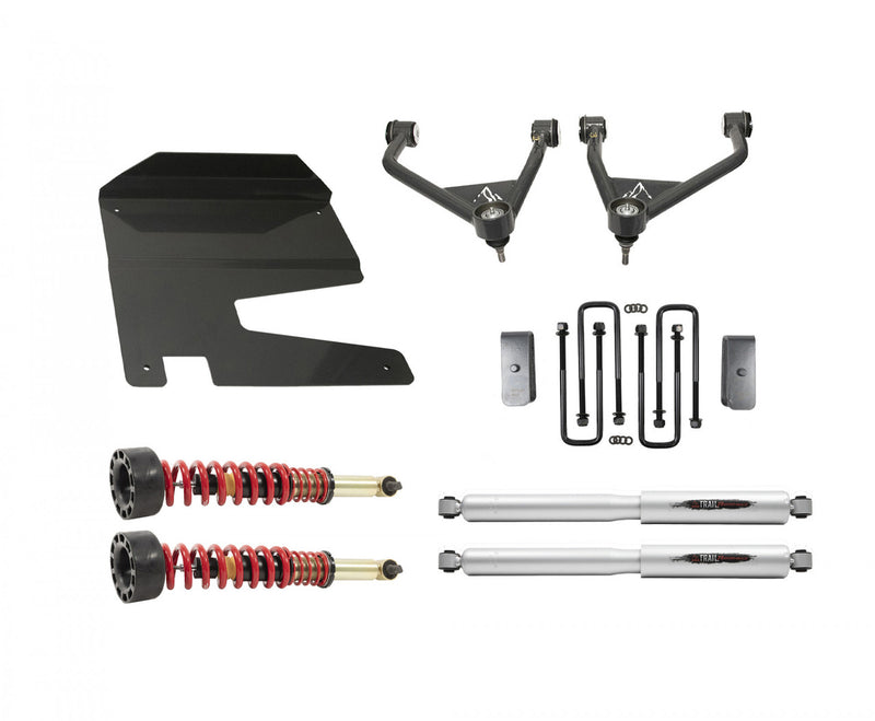 Belltech - 2019-2022 GM 1500 2wd/4wd (Double / Crew Cab) 4" Trail Performance Coilover Lift Kit - 2wd/4wd