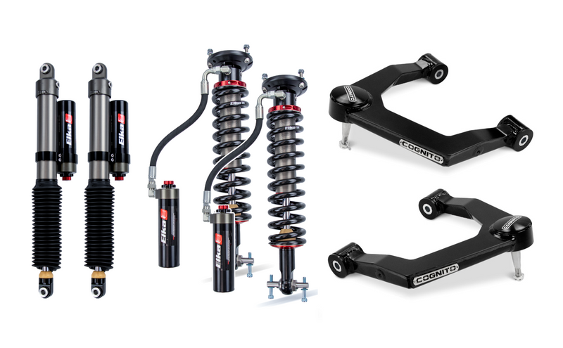 Cognito - 1-Inch Elite Leveling Kit With Elka 2.5 Shocks for 19-23 Silverado Trail Boss/Sierra AT4 1500 4WD