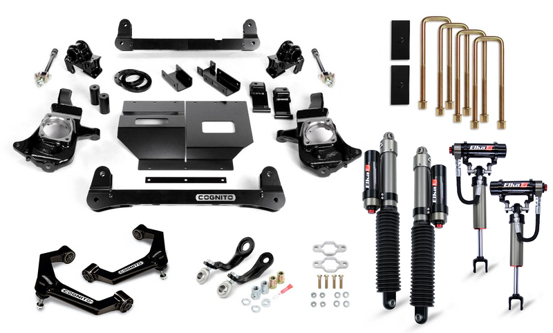 Cognito - 4-Inch Elite Lift Kit with Elka 2.5 reservoir shocks for 11-19 Silverado/Sierra 2500/3500 2WD/4WD