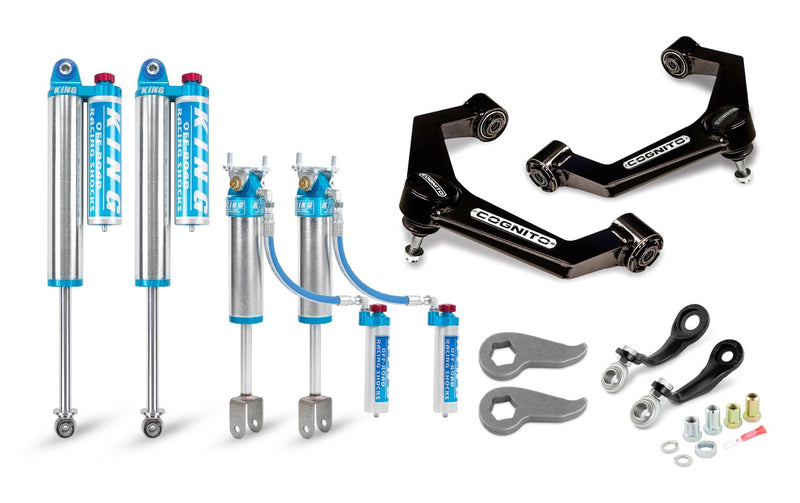 Cognito - 3-Inch Elite Leveling Kit with King 2.5 Reservoir Shocks for 20-24 Silverado/Sierra 2500/3500 2WD/4WD