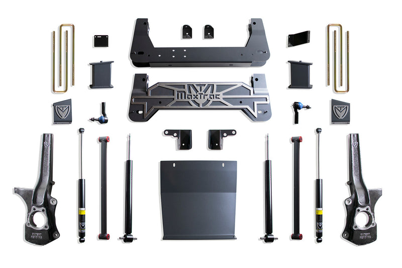 MaxTrac - 2019-2023 Chevy Silverado 1500 & GMC Sierra 2wd Adjustable 7-8" Lift Kit