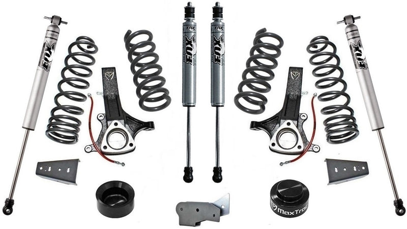 MaxTrac - 014-2018 Dodge RAM 1500 2wd Eco Diesel 6.5"/4.5" Lift Kit W/ FOX Shocks