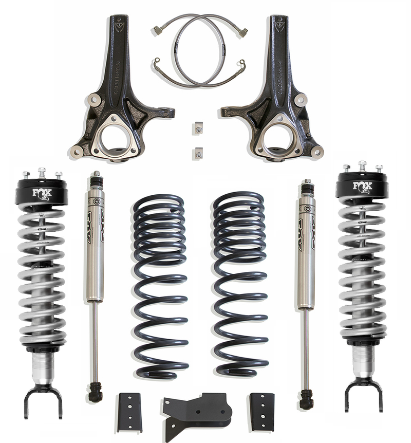 MaxTrac - 2019-2023 Dodge RAM 1500 2wd 7/4" MaxTrac Lift Kit W/ FOX Coilovers & Shocks