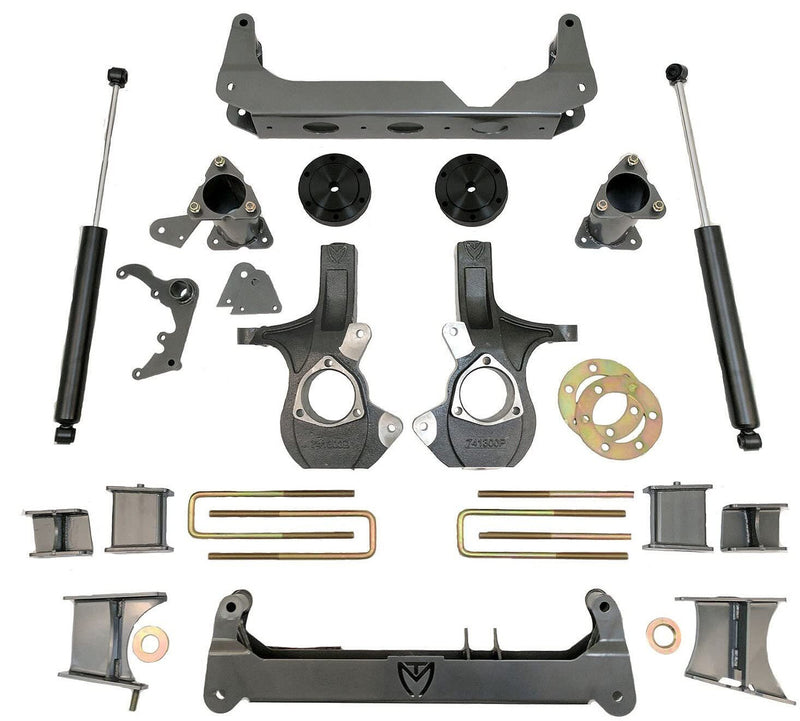 MaxTrac - 2014-2016 Chevy Silverado 1500 4wd W/ Cast Steel Suspension 7/5" Lift Kit W/ MaxTrac Shocks