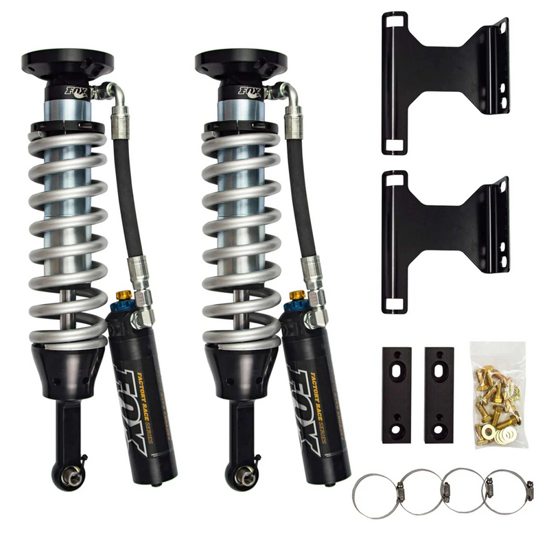 Fox - 2.5 Factory Series Coilovers w/ DSC Reservoir Front Pair w/0-3" lift 2005-2023 Toyota Tacoma 4WD RWD w/UCA