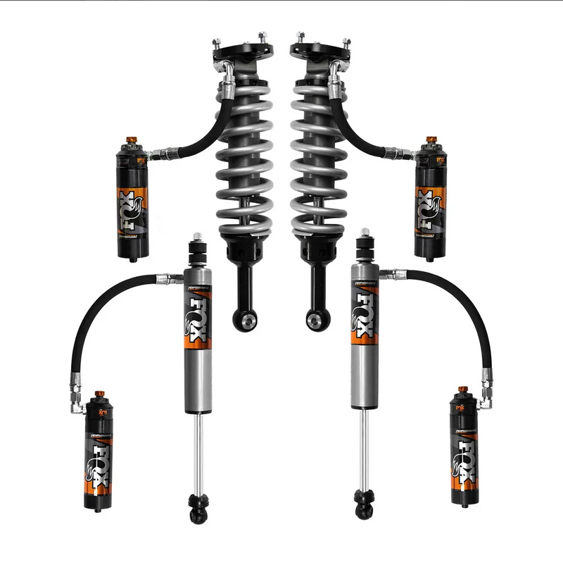 Fox - 2.5 Performance Elite Adjustable Coilover w/ Reservoir + Rear Shocks Set 2005-2023 Toyota Tacoma 4WD RWD