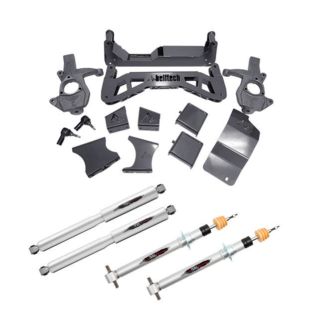 Belltech - 2014-2018 GM 1500 2/4wd W/ Alum & Stamped Arms 7-9" Adjustable Lift Kit -  2wd/4wd