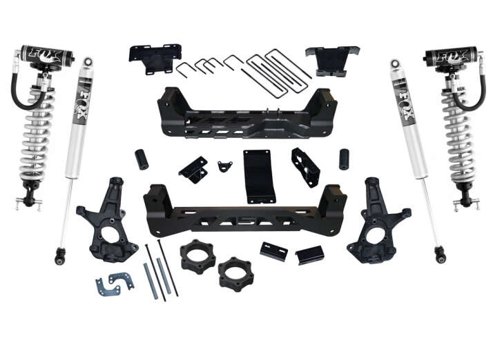 Super Lift - 2014 - 2019 6.5in Chevy/GMC Lift Kit | Aluminum/Stamped Control Arms w/ Fox Coilovers & Rear Shocks 4WD/2WD