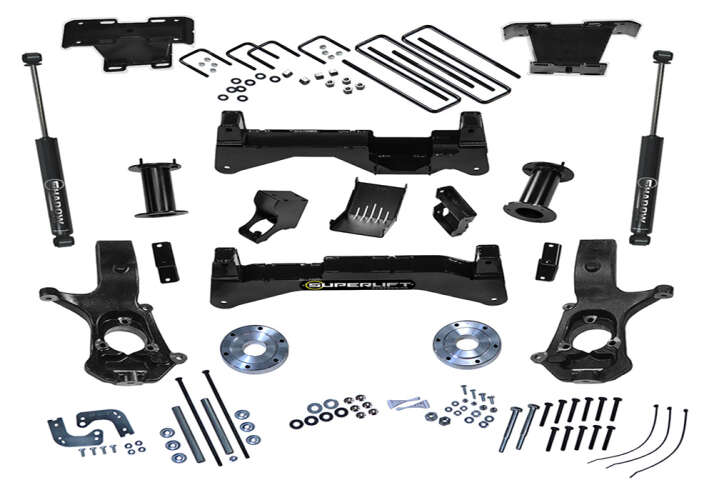 Super Lift - 2007 - 2016 8in Chevy/GMC Lift Kit | Cast Steel Control ArmsKit 2WD/4WD