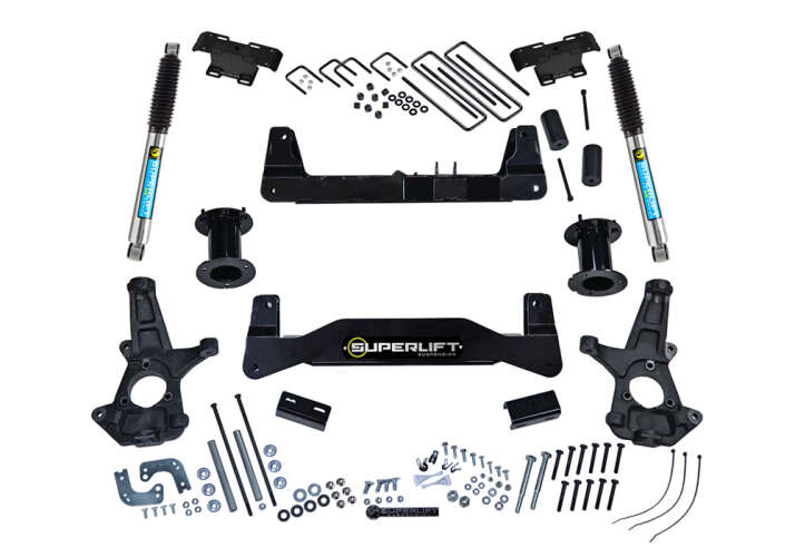 Super Lift - 2014 - 2019  6.5in Chevy/GMC Lift Kit | Aluminum/Stamped Control Arms Silverado/Sierra 1500 2WD/4WD