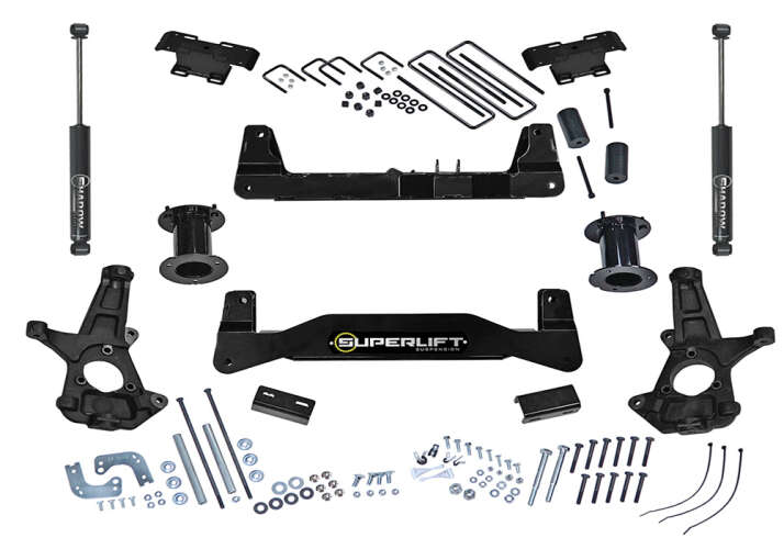 Super Lift - 2014 - 2019  6.5in Chevy/GMC Lift Kit | Aluminum/Stamped Control Arms Silverado/Sierra 1500 2WD/4WD