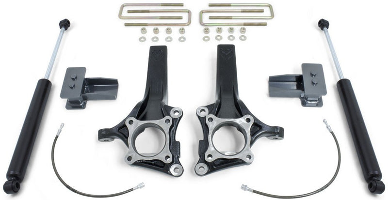 MaxTrac - 2009-2014 Ford F150 2wd (W/ Factory Lift Blocks) 4" Front 2" Rear Lift Kit W/ Rear Shocks