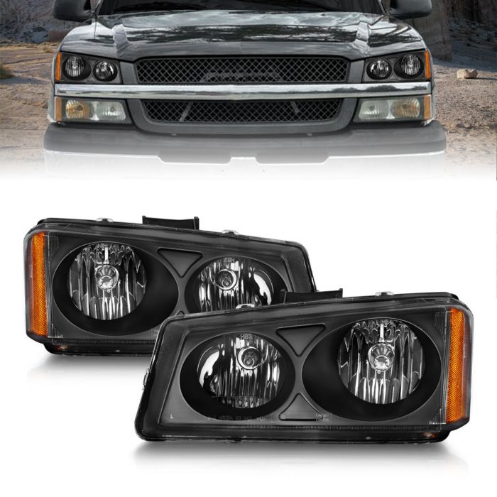 ANZO - 2003-2006 CHEVROLET SILVERADO 1500/2500/3500 CRYSTAL HEADLIGHTS ...