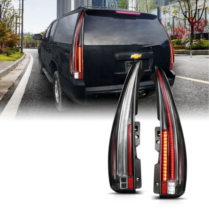 ANZO - 2007-2014 CHEVROLET TAHOE/SUBURBAN/GMC YUKON LED TAILLIGHT LONG VERSION-Tail Lights-Deviate Dezigns (DV8DZ9)