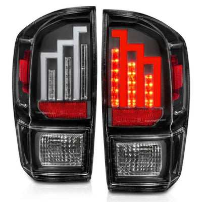 ANZO - 2016-2022 TOYOTA TACOMA LED TAILLIGHTS WITH BLACK HOUSING-Tail Lights-Deviate Dezigns (DV8DZ9)