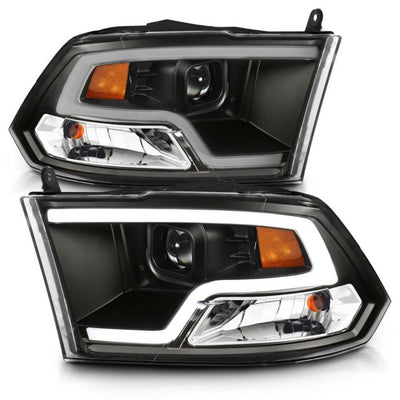 ANZO - 2009-2018 DODGE RAM 1500/2500/3500 PROJECTOR PLANK STYLE HEADLIGHTS BLACK CLEAR AMBER-Headlights-Deviate Dezigns (DV8DZ9)