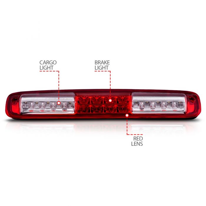 ANZO - 1999-2002 CHEVROLET SILVERADO 1500/2500/3500 LED 3RD BRAKE LIGHT RED/CLEAR LENS-3rd Brake Light-Deviate Dezigns (DV8DZ9)