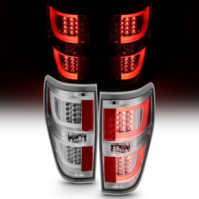 ANZO - 2009-2014 FORD F150 TAILLIGHTS G2 CHROME-Tail Lights-Deviate Dezigns (DV8DZ9)