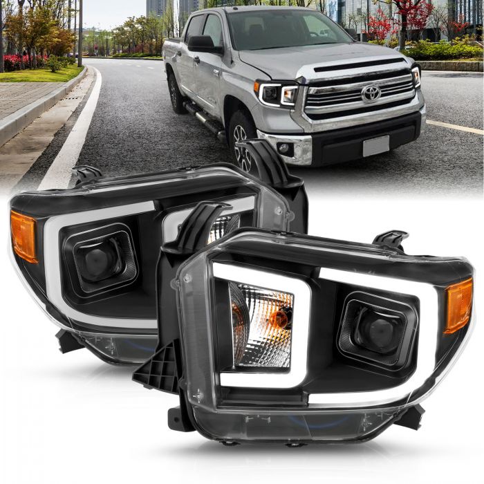 ANZO - 2014-2017 TOYOTA TUNDRA LED BAR STYLE SWITCHBACK HEADLIGHTS BLACK-Headlights-Deviate Dezigns (DV8DZ9)