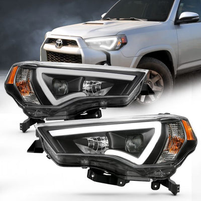 ANZO - 2014-2021 TOYOTA 4RUNNER PROJECTOR PLANK STYLE HEADLIGHTS BLACK-Headlights-Deviate Dezigns (DV8DZ9)