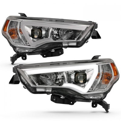 ANZO - 2014-2021 TOYOTA 4RUNNER PROJECTOR PLANK STYLE HEADLIGHTS CHROME-Headlights-Deviate Dezigns (DV8DZ9)