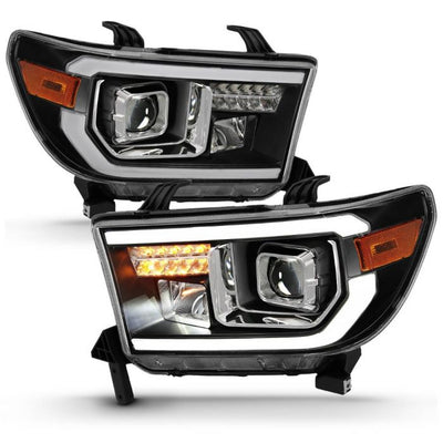 ANZO - 2007-2013 TOYOTA TUNDRA PROJECTOR PLANK STYLE HEADLIGHTS BLACK-Tail Lights-Deviate Dezigns (DV8DZ9)