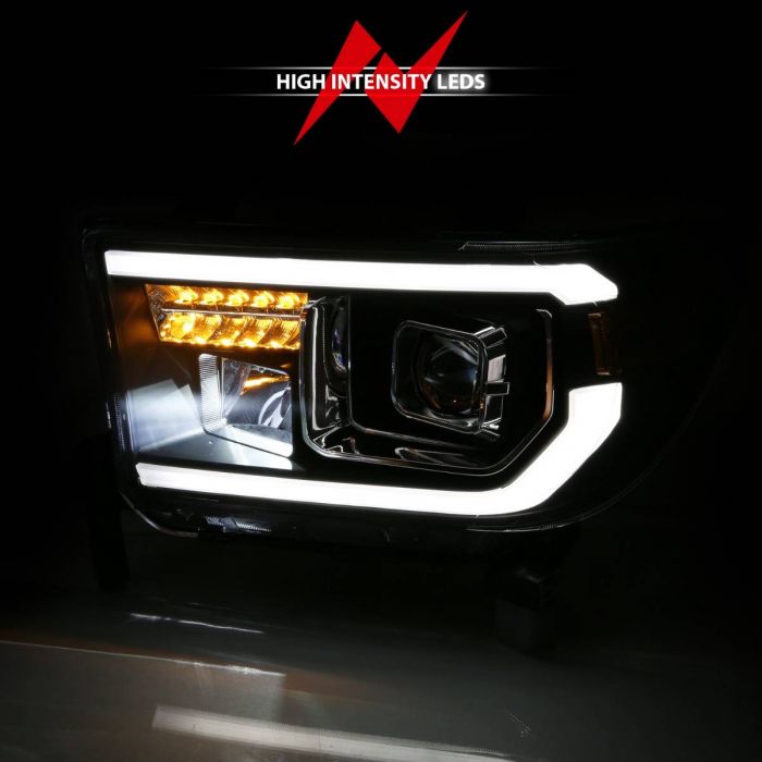 ANZO - 2007-2013 TOYOTA TUNDRA PROJECTOR PLANK STYLE HEADLIGHTS BLACK-Tail Lights-Deviate Dezigns (DV8DZ9)