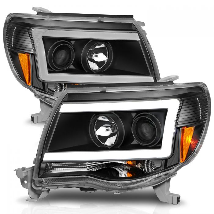 ANZO - 2005-2011 TOYOTA TACOMA BLACK PLANK PROJECTOR HEADLIGHTS-Headlights-Deviate Dezigns (DV8DZ9)