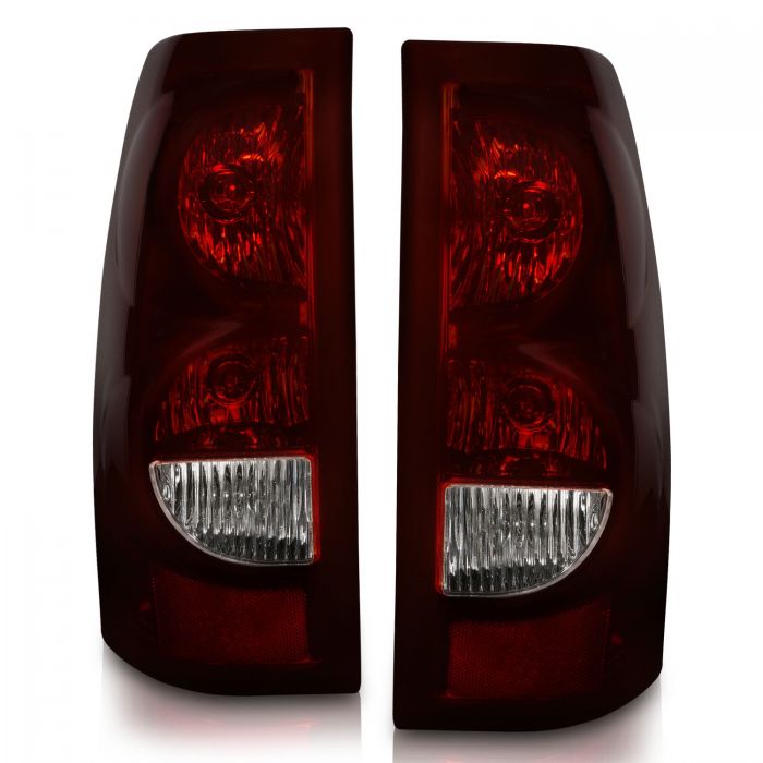 ANZO - 2003-2006 CHEVROLET SILVERADO 1500/2500/3500 CLASSIC TAILLIGHT DARK RED/CLEAR LENS WITH BLACK TRIM-Tail Lights-Deviate Dezigns (DV8DZ9)