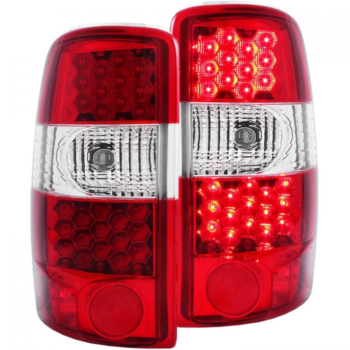 ANZO - 2000-2006 CHEVROLET TAHOE/SUBURBAN/GMC YUKON TAILLIGHTS RED/CLEAR-Tail Lights-Deviate Dezigns (DV8DZ9)