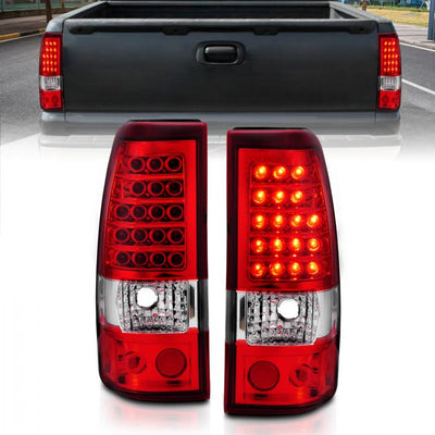 ANZO - 2003-2006 CHEVROLET SILVERADO 1500/2500/3500 CLASSIC LED TAILLIGHT RED/CLEAR-Tail Lights-Deviate Dezigns (DV8DZ9)