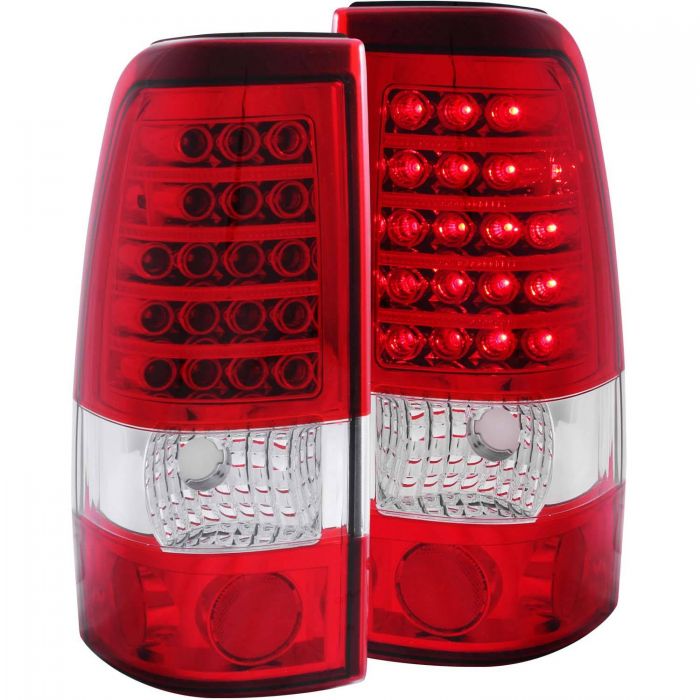 ANZO - 1999-2002 CHEVROLET SILVERADO 1500/2500/3500 LED TAILLIGHTS RED/CLEAR-Tail Lights-Deviate Dezigns (DV8DZ9)