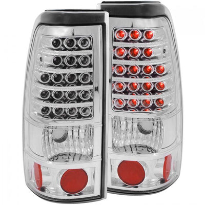 ANZO - 1999-2002 CHEVROLET SILVERADO 1500/2500/3500 LED TAILLIGHTS CHROME-Tail Lights-Deviate Dezigns (DV8DZ9)