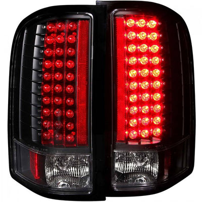 ANZO - 2007-2013 CHEVROLET SILVERADO 1500/2500HD/3500HD LED TAILLIGHTS BLACK-Tail Lights-Deviate Dezigns (DV8DZ9)