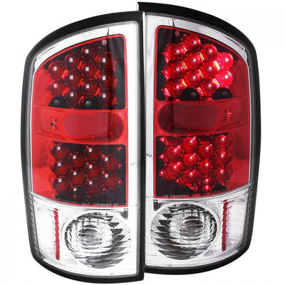 ANZO - 2002-2005 DODGE RAM 1500/2500/3500 LED TAILIGHTS CHROME/RED-Tail Lights-Deviate Dezigns (DV8DZ9)