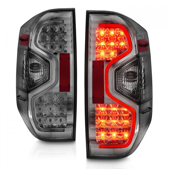 ANZO - 2014-2021 TOYOTA TUNDRA LED TAILLIGHTS CHROME SMOKE LENS-Tail Lights-Deviate Dezigns (DV8DZ9)