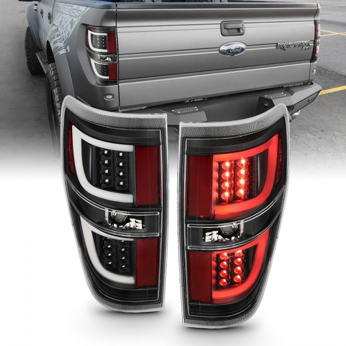 ANZO - 2009-2014 FORD F150 TAILLIGHTS G2 BLACK-Tail Lights-Deviate Dezigns (DV8DZ9)