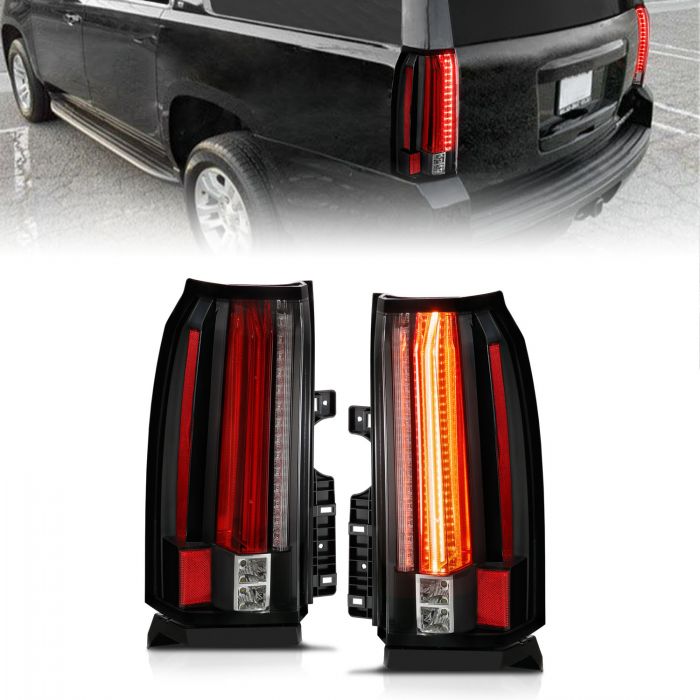 ANZO - 2015-2019 CHEVROLET TAHOE/SUBURBAN LED TAILLIGHTS BLACK-Tail Lights-Deviate Dezigns (DV8DZ9)