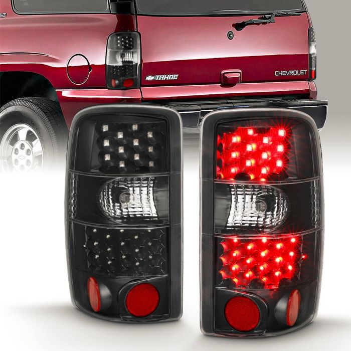 ANZO - 2000-2006 CHEVROLET TAHOE/SUBURBAN/GMC YUKON LED TAILLIGHTS BLACK-Tail Lights-Deviate Dezigns (DV8DZ9)