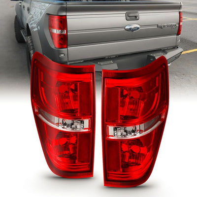 ANZO - 2009-2014 FORD F150 EURO TAILLIGHTS-Tail Lights-Deviate Dezigns (DV8DZ9)