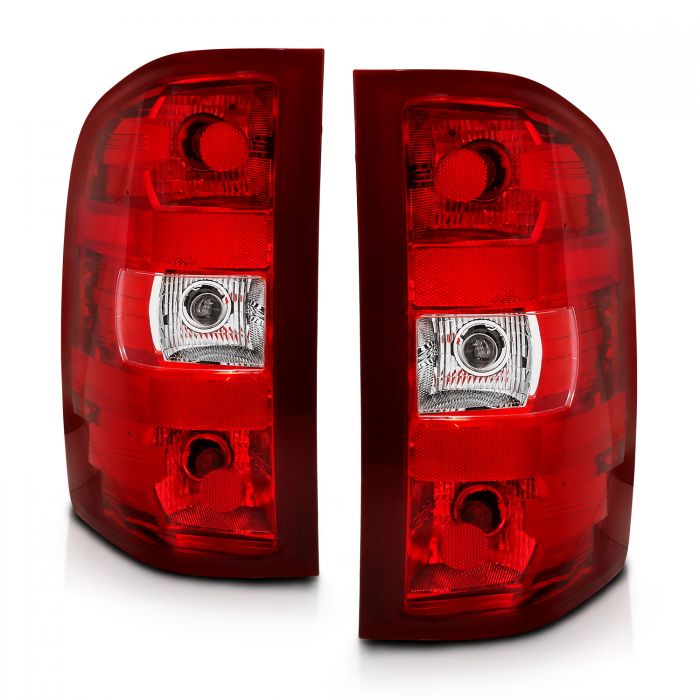 ANZO - 2007-2013 CHEVROLET SILVERADO 1500/2500HD/3500HD TAILLIGHT RED/CLEAR LENS-Tail Lights-Deviate Dezigns (DV8DZ9)