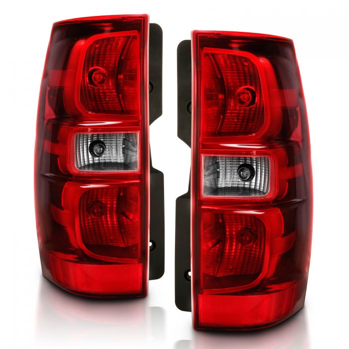 ANZO - 2007-2014 CHEVROLET TAHOE/SUBURBAN TAILLIGHTS RED/CLEAR LENS-Tail Lights-Deviate Dezigns (DV8DZ9)