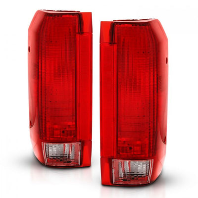 ANZO - 1992-1996 FORD F150/F250 TAILLIGHT RED/CLEAR LENS-Tail Lights-Deviate Dezigns (DV8DZ9)