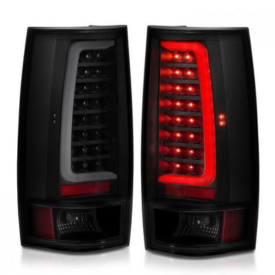 ANZO - 2007-2014 CHEVROLET TAHOE/SUBURBAN/GMC YUKON LED TAILLIGHT PLANK STYLE BLACK WITH SMOKE LENS-Tail Lights-Deviate Dezigns (DV8DZ9)