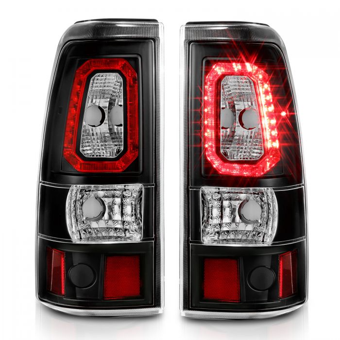 ANZO - 2003-2006 CHEVROLET SILVERADO 1500/2500/3500 CLASSIC LED BAR TAILLIGHT BLACK-Tail Lights-Deviate Dezigns (DV8DZ9)