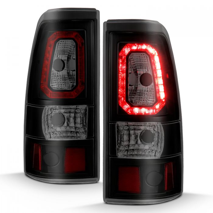 ANZO - 2003-2006 CHEVROLET SILVERADO 1500/2500/3500 CLASSIC LED BAR TAILLIGHT BLACK SMOKE LENS-Tail Lights-Deviate Dezigns (DV8DZ9)