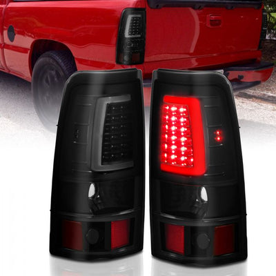 ANZO - 1999-2002 CHEVROLET SILVERADO 1500/2500/3500 CLASSIC 07 LED TAILLIGHTS PLANK STYLE BLACK SMOKE LENS-Tail Lights-Deviate Dezigns (DV8DZ9)